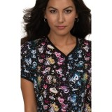 1017TKD Koi Tokidoki Galactic Dreams Y-Neck Print Scrub Top