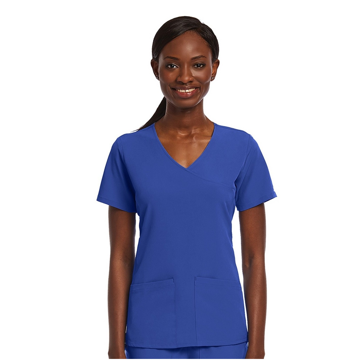 4521 Matrix Impulse Women's Knit Panel Mock Wrap Top