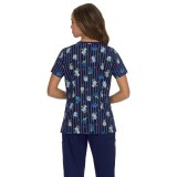 *VENTE FINALE B100PR Koi Rose Top - Stripes and Roses