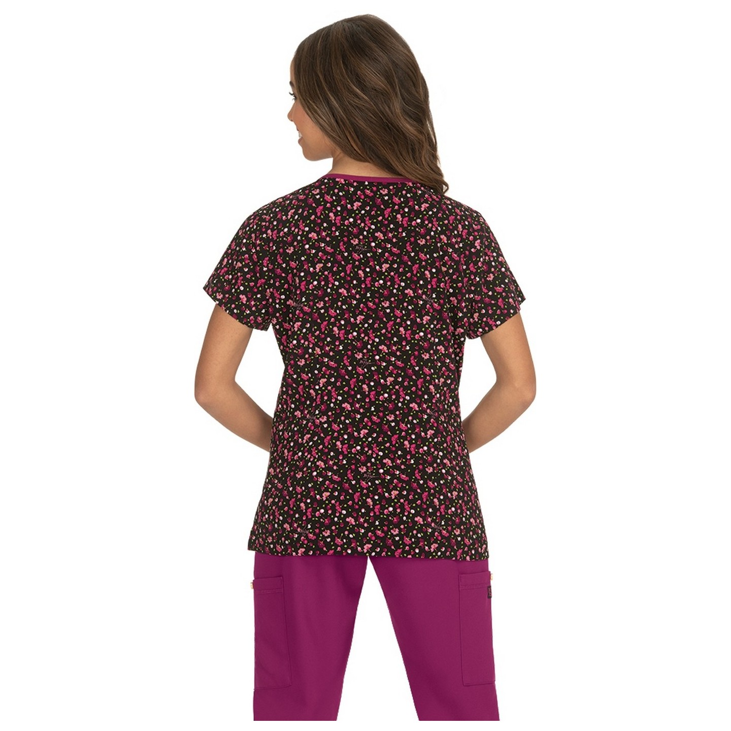 *VENTE FINALE B100PR Koi Rose Top - Ditsey Floral Raspberry
