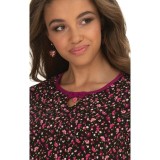 *VENTE FINALE B100PR Koi Rose Top - Ditsey Floral Raspberry