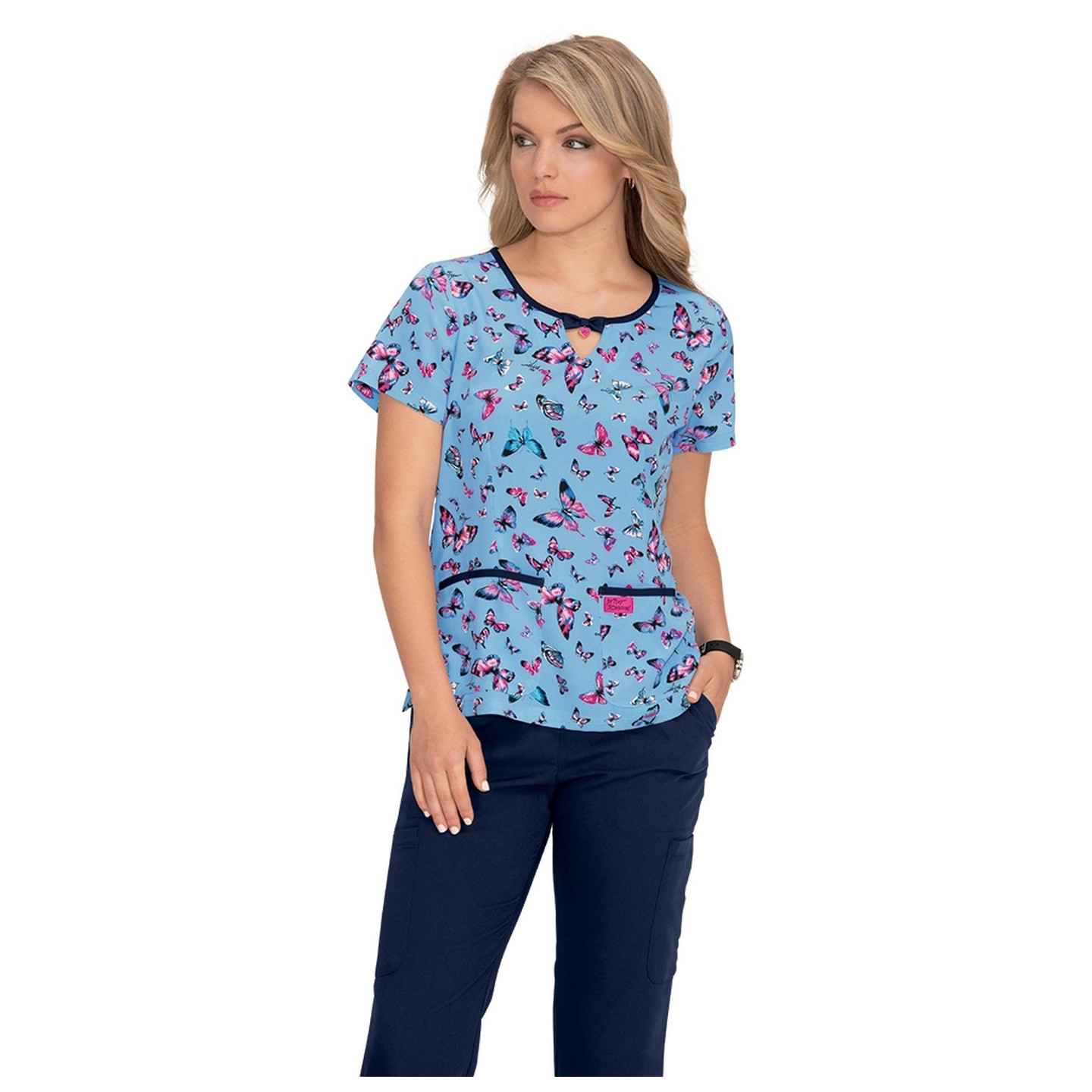 *VENTE FINALE B100PR Koi Rose Top - Bright Butterflies