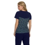 *VENTE FINALE B108PR koi Dandelion Top - Ditsy Floral Blue