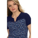 *VENTE FINALE B108PR koi Dandelion Top - Ditsy Floral Blue