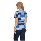 *FINAL SALE 289PR koi Stretch Luna Top Print: Ikat Patch