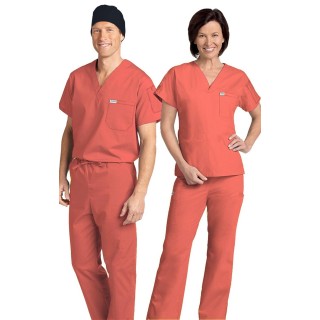 *FINAL SALE 306/306 CORAL MOBB Classic Scrub Set - Two Piece (Top & Pant)