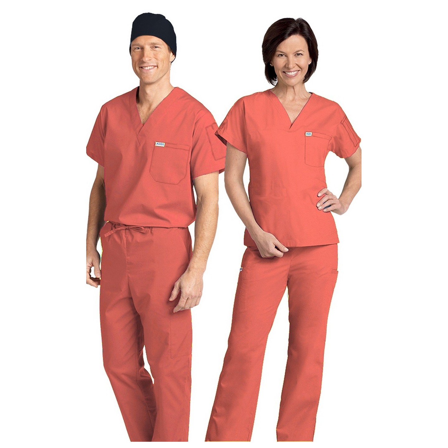 *FINAL SALE 306/306 CORAL MOBB Classic Scrub Set - Two Piece (Top & Pant)