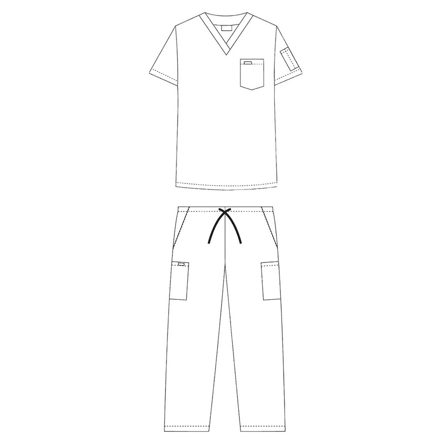 *FINAL SALE 306/306 POWDER BLUE BLUE MOBB Classic Scrub Set - Two Piece (Top & Pant)