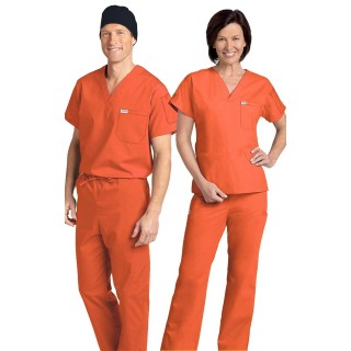 *FINAL SALE 306/306 TANGERINE MOBB Classic Scrub Set - Two Piece (Top & Pant)