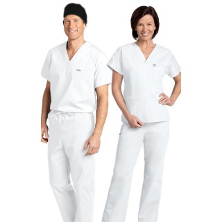 *FINAL SALE 306/306 WHITE MOBB Classic Scrub Set - Two Piece (Top & Pant)