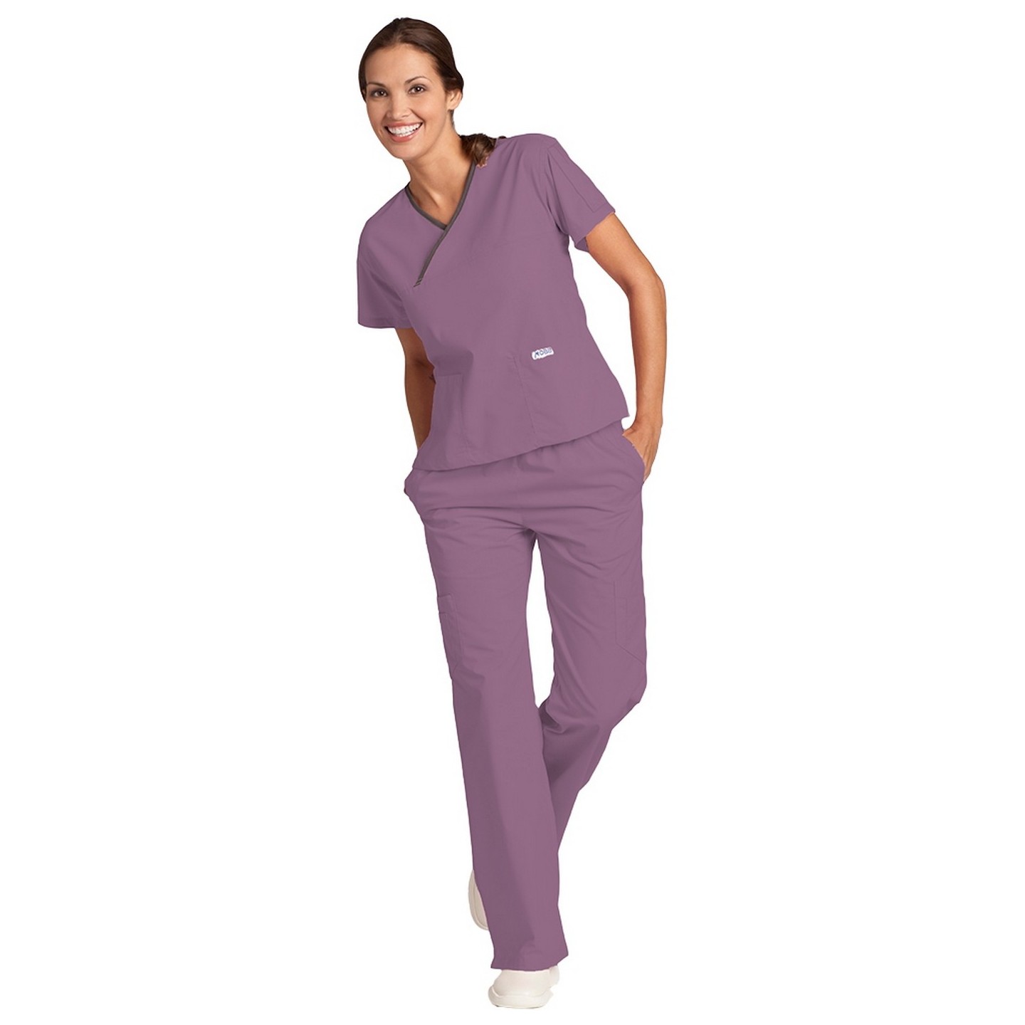 MOBB 323/312 Indigo/Charcoal Two Piece Criss Cross Flip Flap Scrub Set