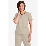MOBB 323/312 Khaki/Black Two Piece Criss Cross Flip Flap Scrub Set