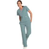 *FINAL SALE MOBB 323/312 Lagoon/Pink Two Piece Criss Cross Flip Flap Scrub Set
