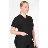 T8010 The DeeDee - Ridiculously Soft Mentality by MOBB - V-neck Top With Three Pockets