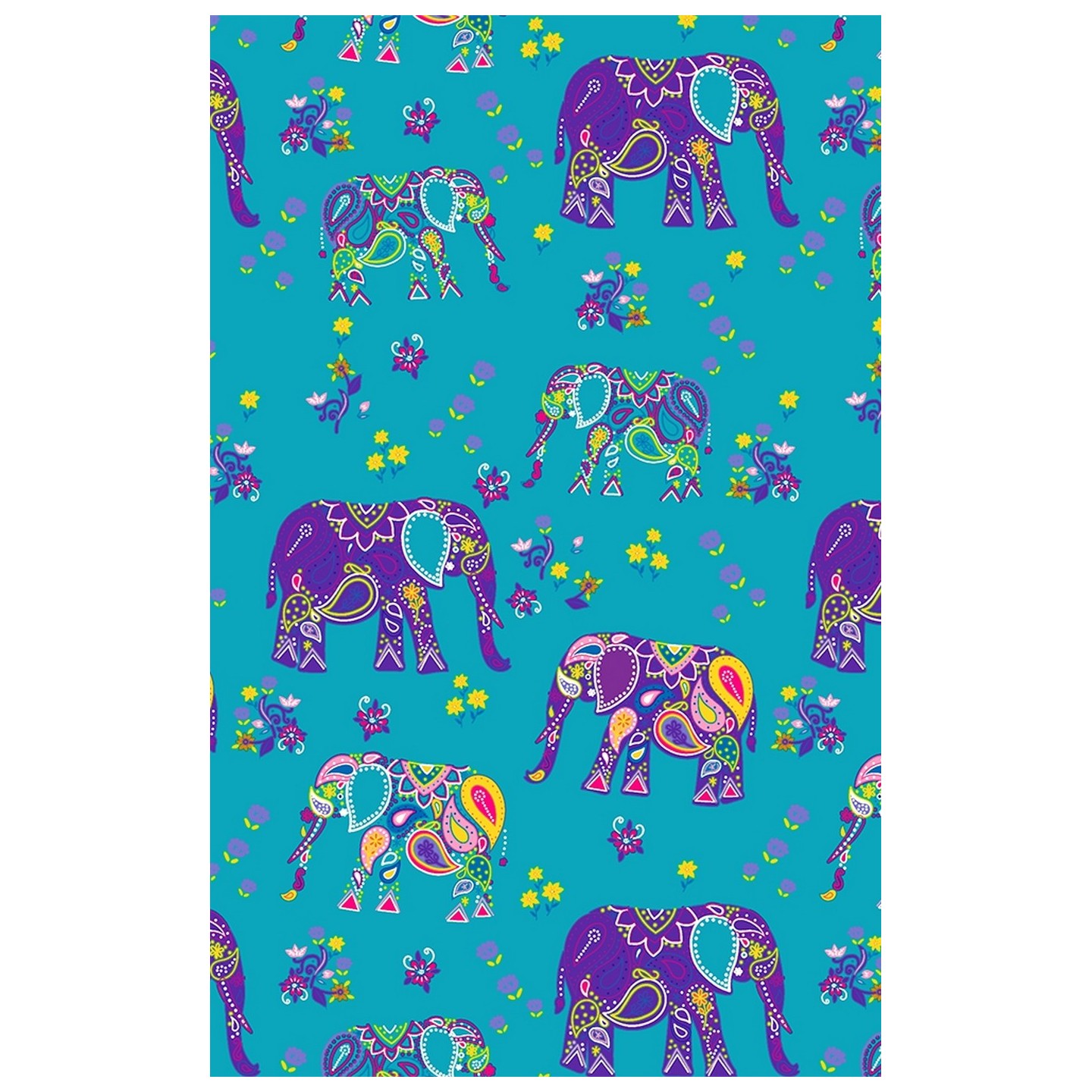 GTCP Zinnia Stretch Scrub Caps - Impression: Boho Elephants