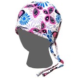 GTCP Zinnia Stretch Scrub Caps - Impression: Butterfly Floral Stamp