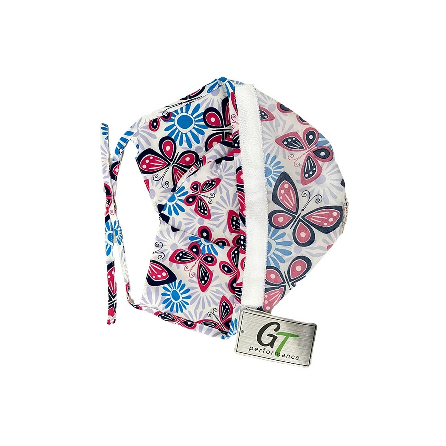 GTCP Zinnia Stretch Scrub Caps - Impression: Butterfly Floral Stamp