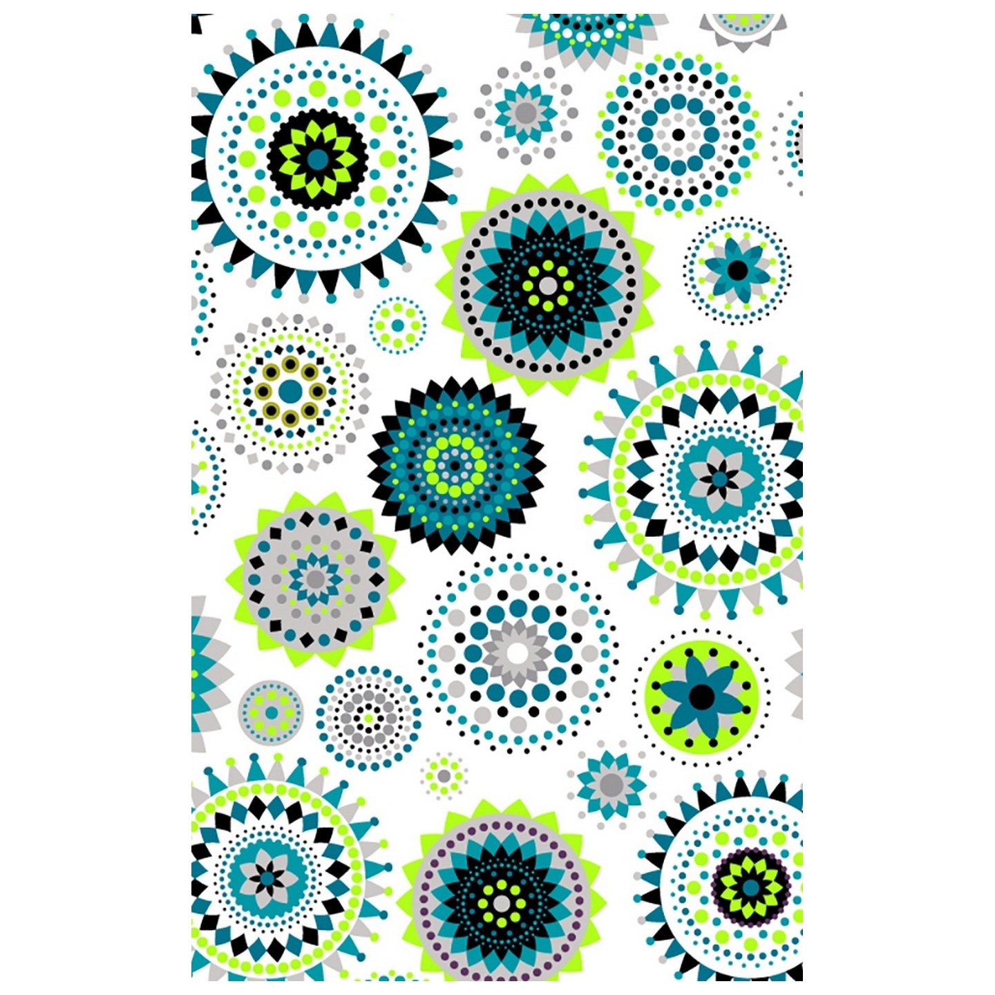 GTCP Zinnia Stretch Unisex Scrub Caps - Print: Circle Dot Medallions Blue