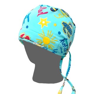 GTCP Zinnia Stretch Unisex Scrub Caps - Print: Fiesta Llamas