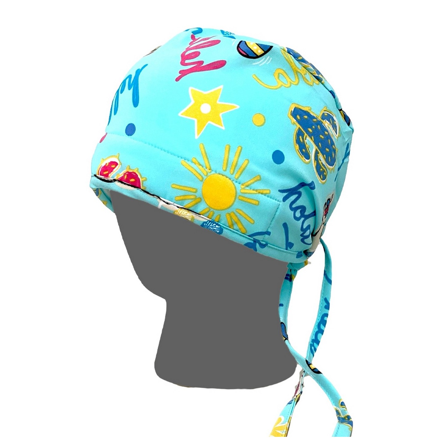 GTCP Zinnia Stretch Scrub Caps - Impression: Fiesta Llamas