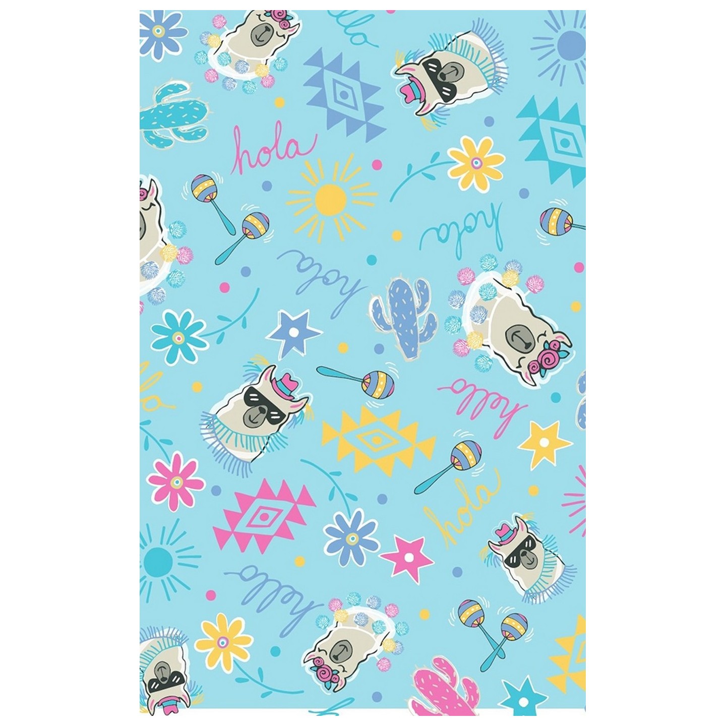 GTCP Zinnia Stretch Scrub Caps - Impression: Fiesta Llamas