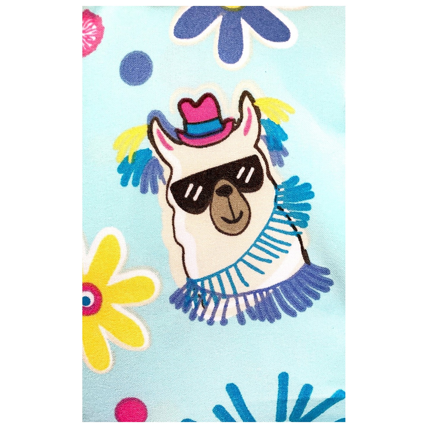 GTCP Zinnia Stretch Scrub Caps - Impression: Fiesta Llamas