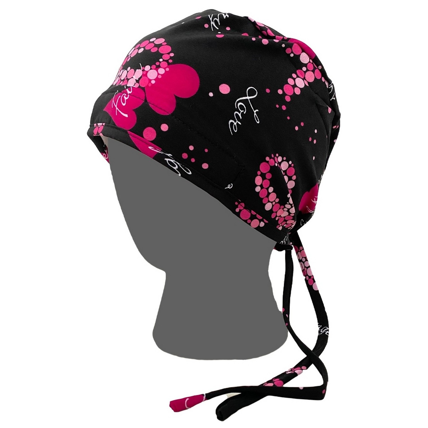 GTCP Zinnia Stretch Scrub Caps - Impression: Hope and Love Ribbon