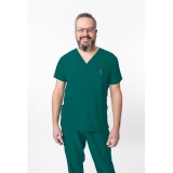 1202 4Flex Unisex V-Neck Scrub Top by Greentown (Men's View)