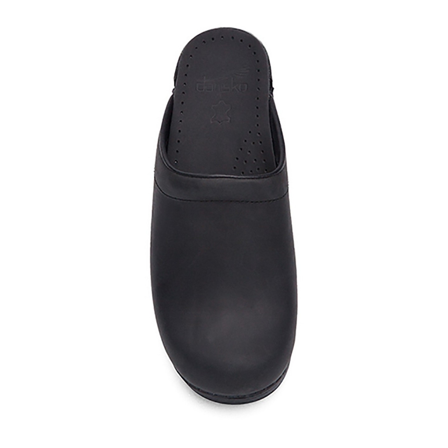 Sonja Black Oiled Open-back Clog by Dansko