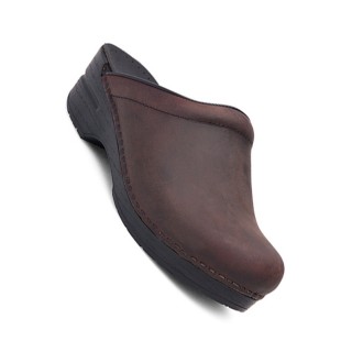 Sonja Sonja Antique Brown/Black Sole Open-back Clog by Dansko