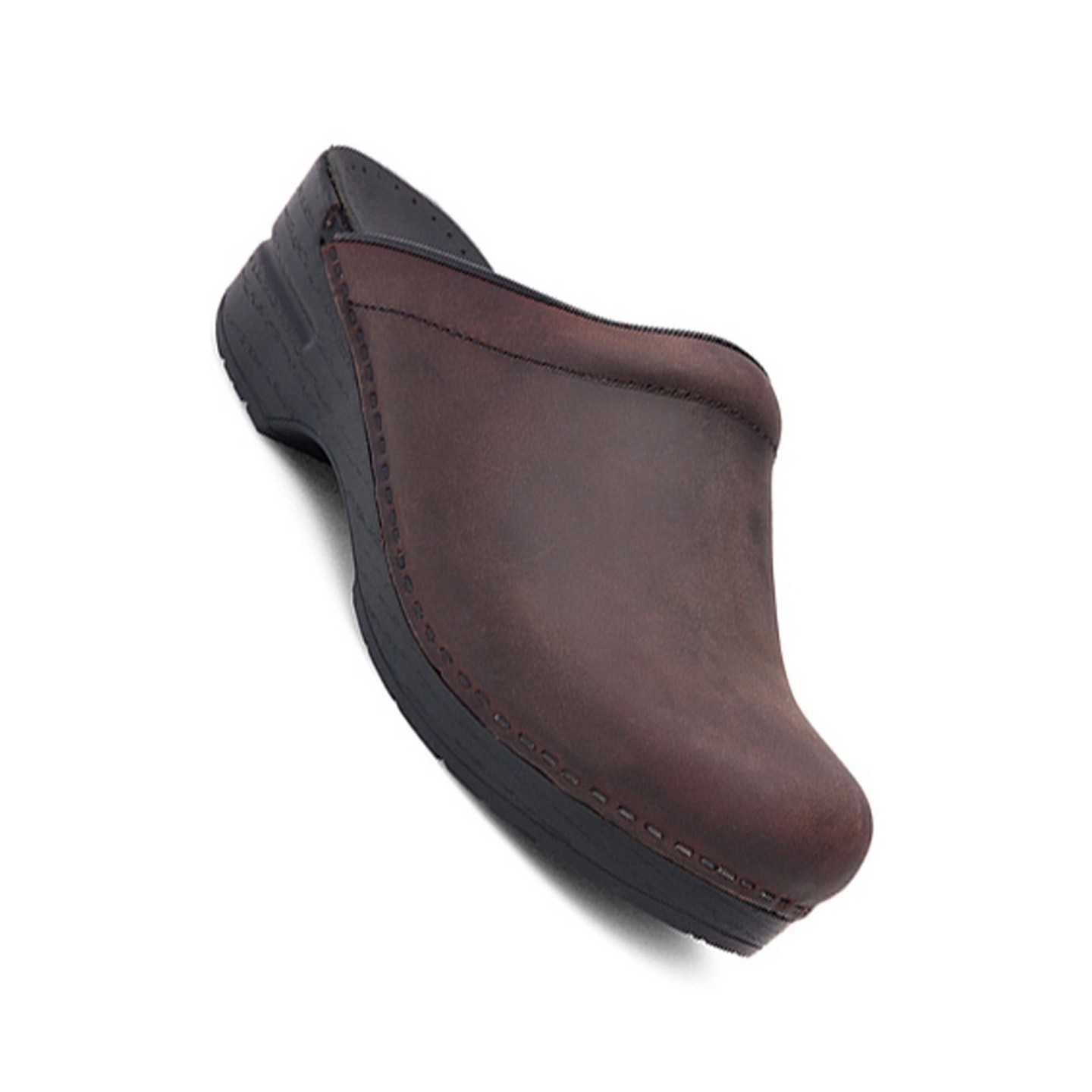 Sonja Sonja Antique Brown/Black Sole Open-back Clog by Dansko