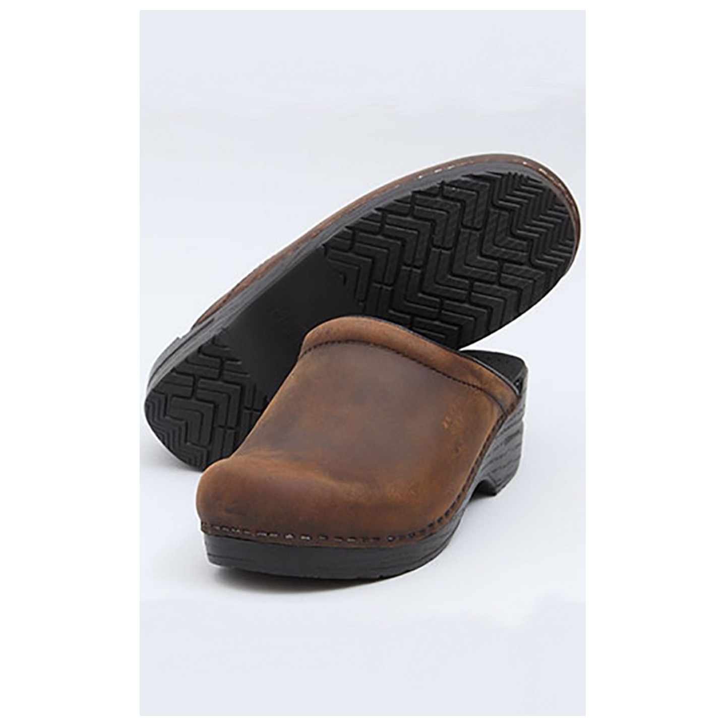 Sonja Sonja Antique Brown/Black Sole Open-back Clog by Dansko