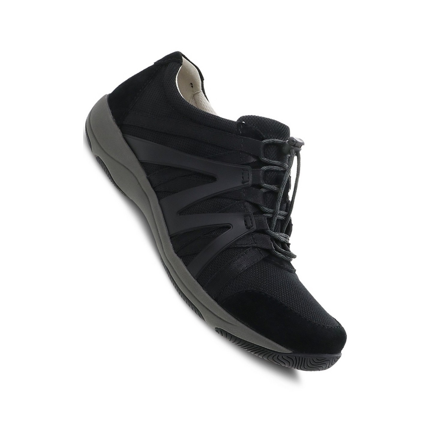 Henriette Black/Black Suede de Dansko - Technologie Natural Arch & Tige en cuir protégé contre les taches