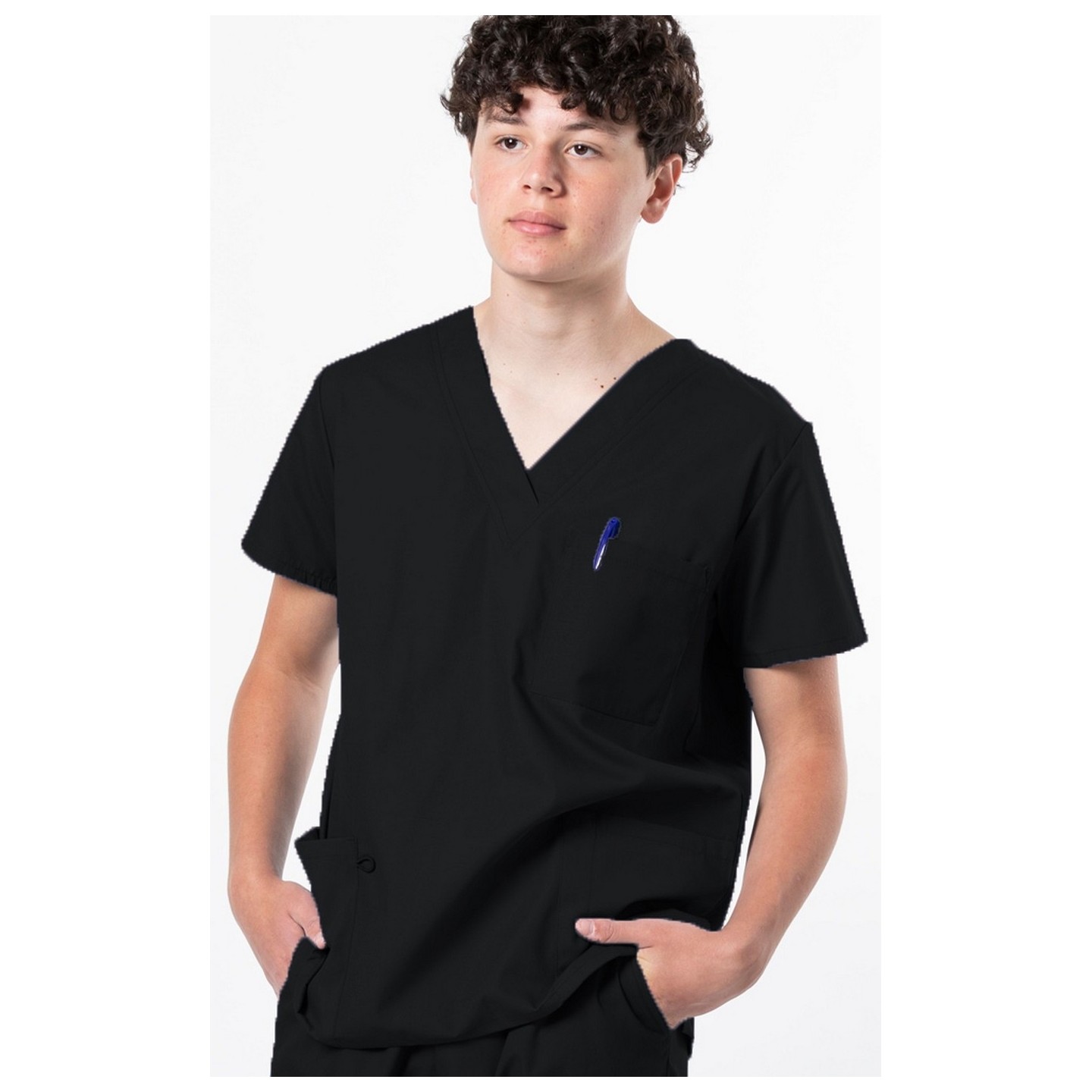 1000 Greentown Unisex Classix Three Pocket Scrub Top (Men's View)