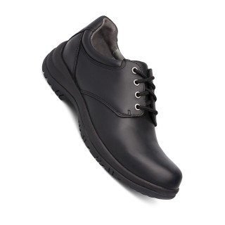 Men's Walker Lace-Up in Black Smooth Leather