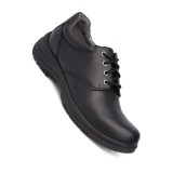 Men's Walker Lace-Up in Black Smooth Leather