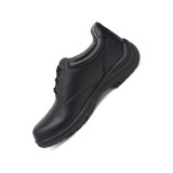 Men's Walker Lace-Up in Black Smooth Leather