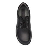 Men's Walker Lace-Up in Black Smooth Leather