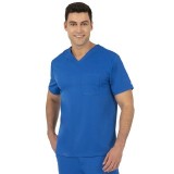 2591 Healing Hands haut Mason avec une poche et un col en V pour homme