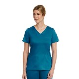 3701 Matrix Curved Mock Wrap Top - Maevn
