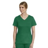 3701 Matrix Curved Mock Wrap Top - Maevn