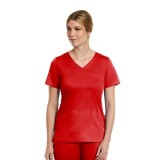 3701 Matrix Curved Mock Wrap Top - Maevn