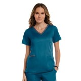 3502 Matrix Both Side Contrast V-Neck Top - Maevn