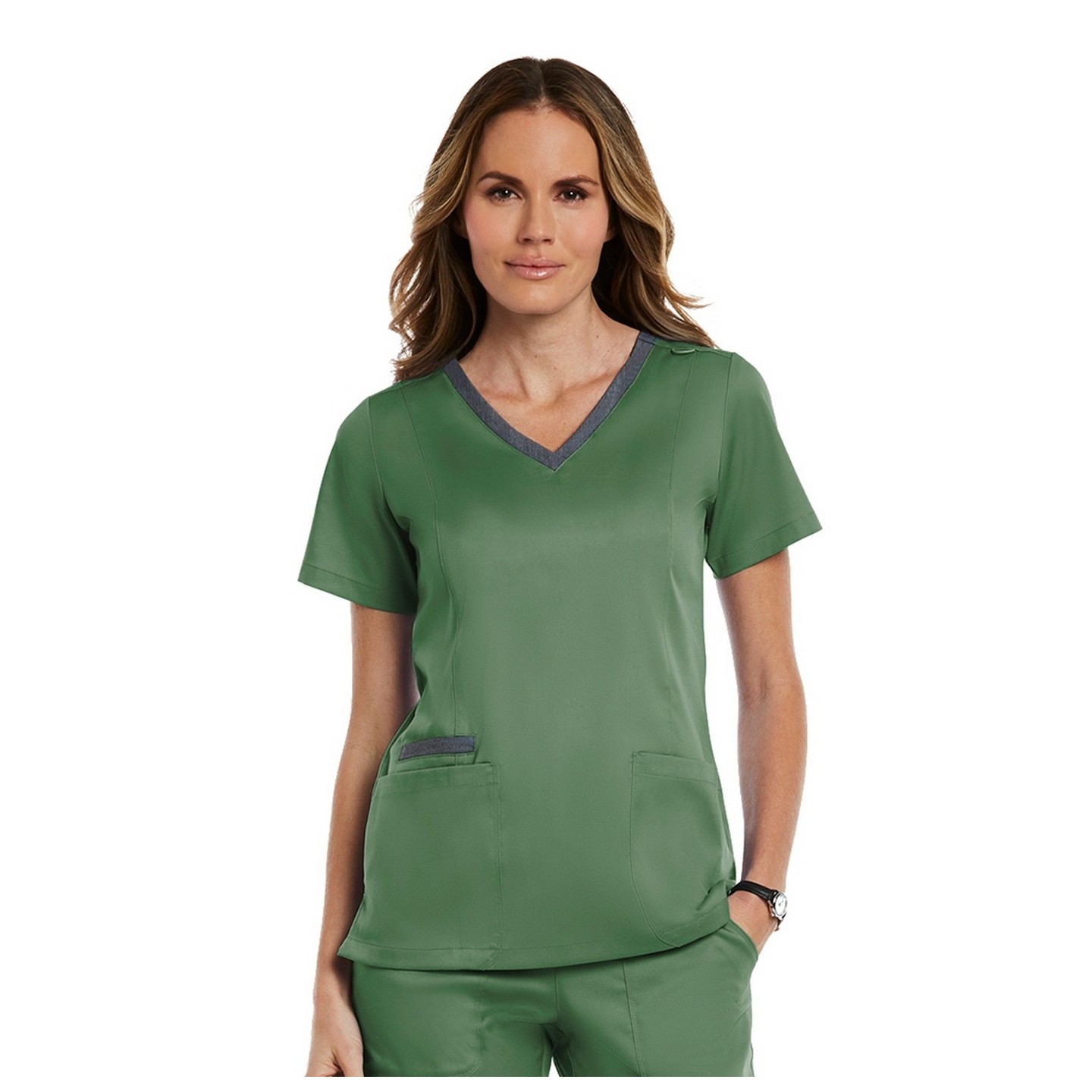 3502 Maevn Haut Décolleté en V avec Contraste des deux côtés