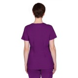 2320 Healing Hands Purple Label Jill Curved V-Neck Top
