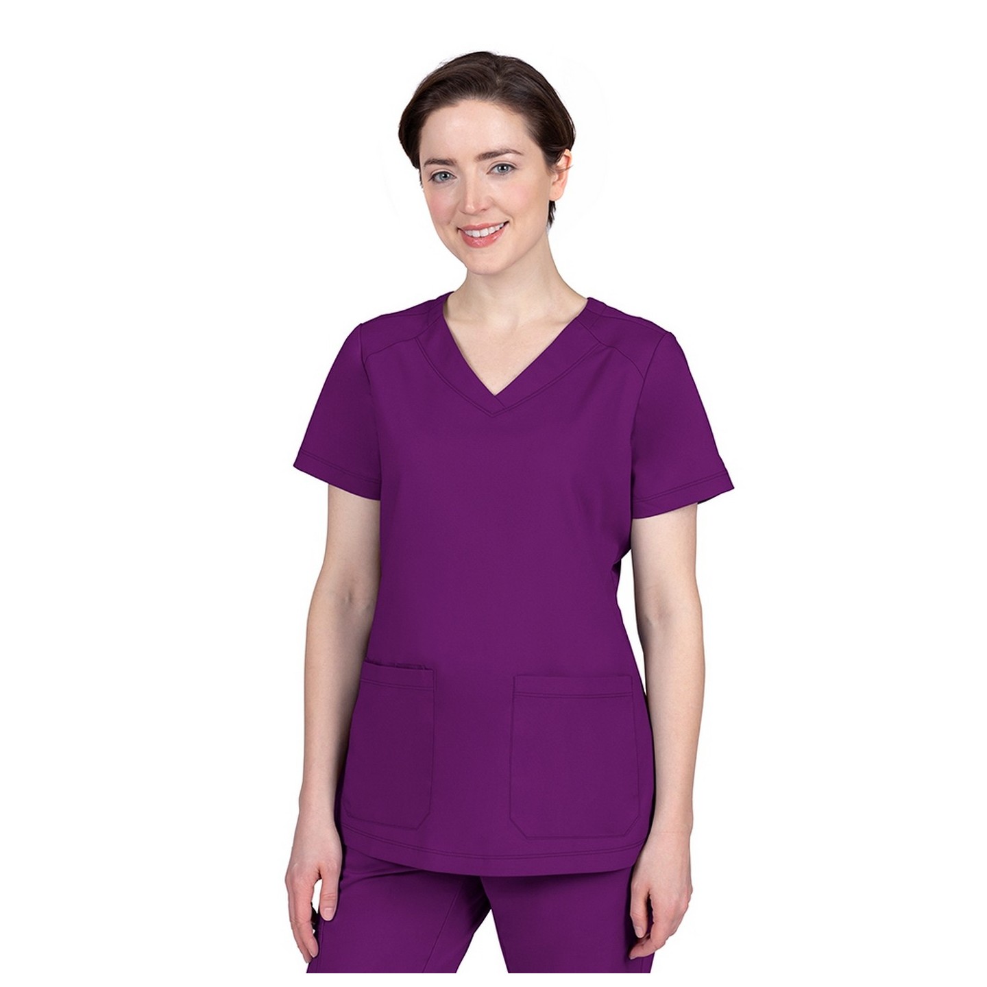 2320 Healing Hands Purple Label Jill Curved V-Neck Top