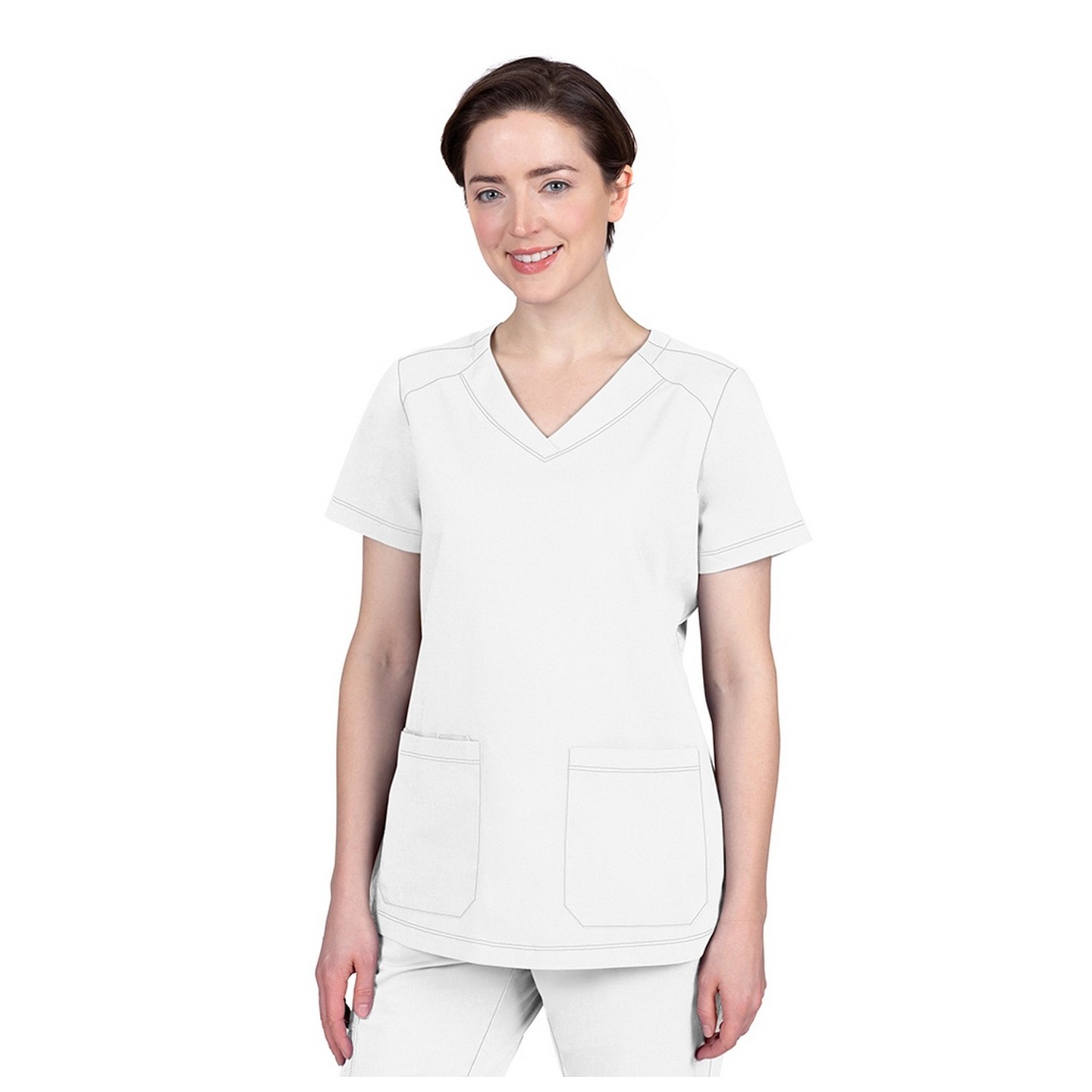 2320 Healing Hands Purple Label Jill Curved V-Neck Top