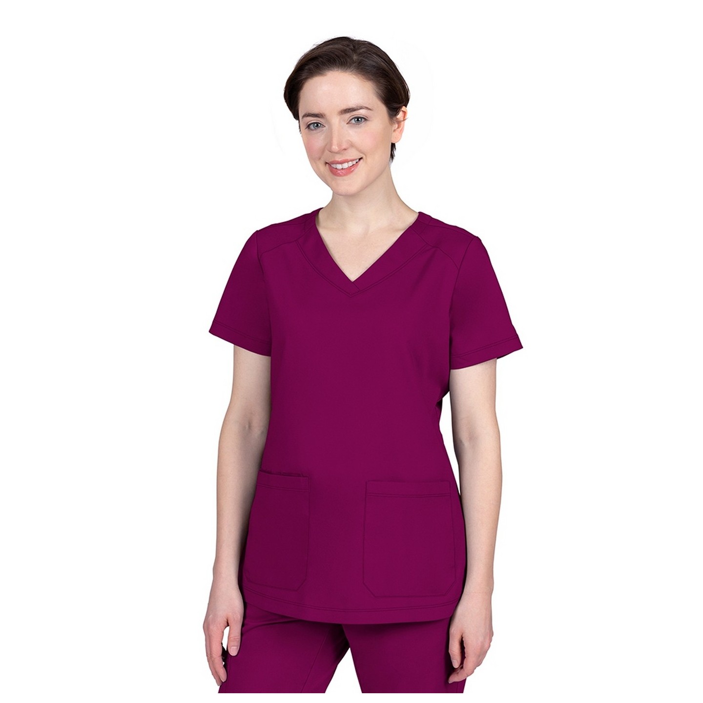 2320 Healing Hands Purple Label Jill Curved V-Neck Top