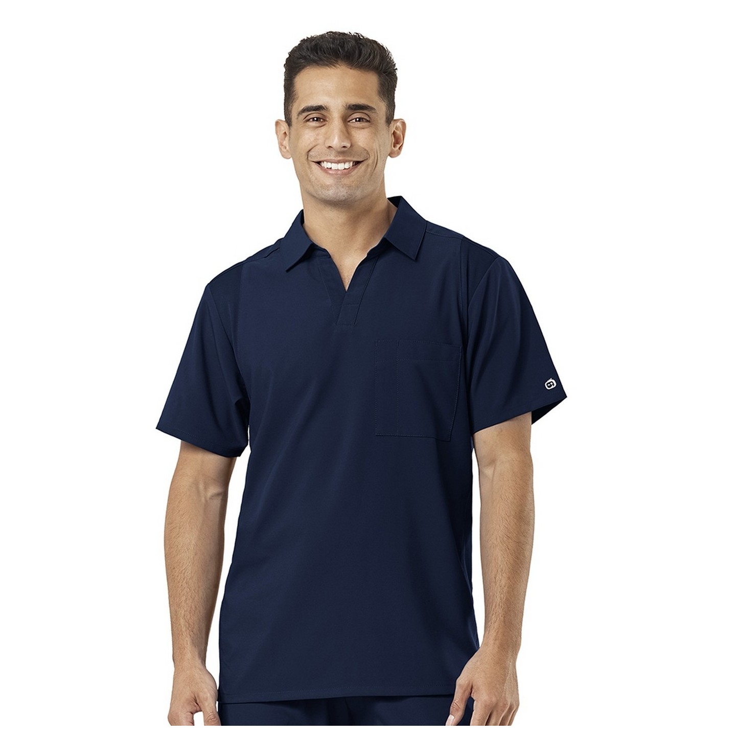 6055 W123 by WonderWink Men's Collar Top