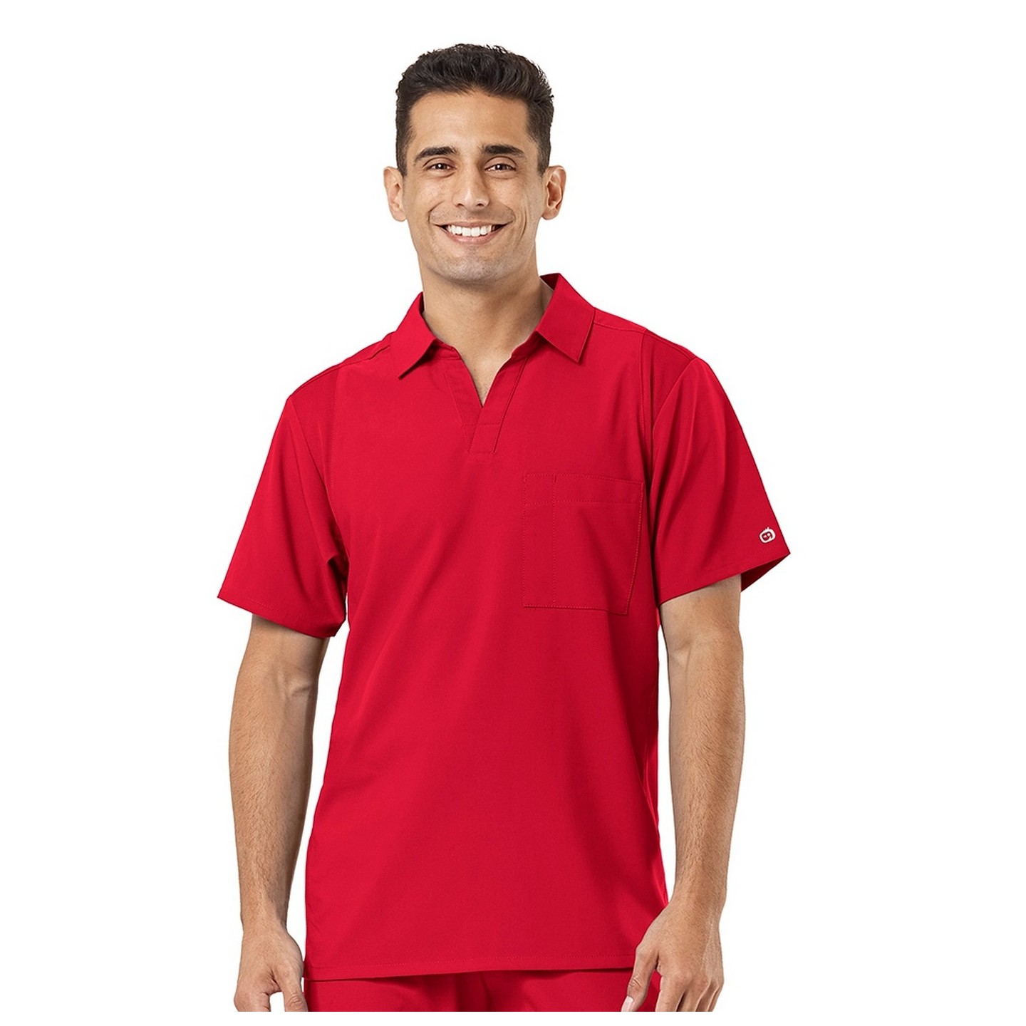 6055 W123 by WonderWink Men's Collar Top